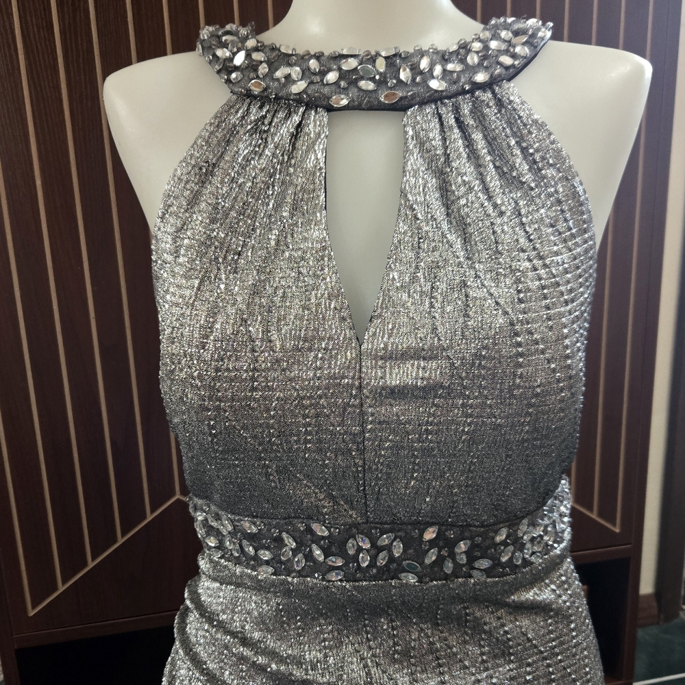 Silver Dress barn, above the knee, sz 10 dress. Worn once